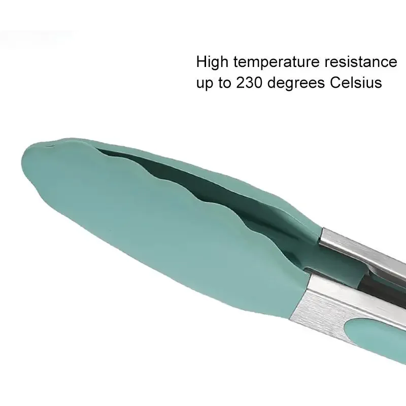 Food Grade Silicone Food Tong Creative Non-Slip Silicone Bread Tong Serving Kitchen Tools BBQ Tools Accessories