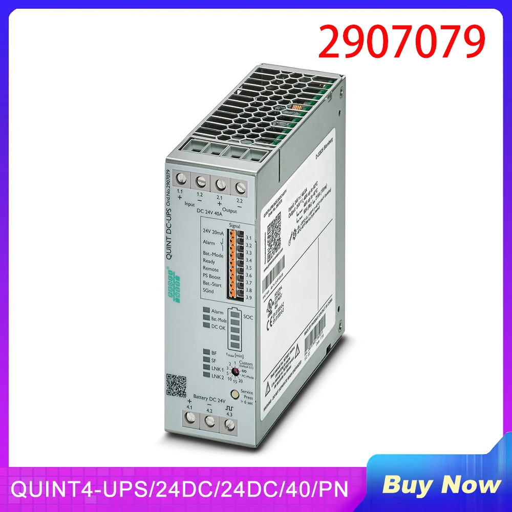 

New For Phoenix QUINT4-UPS/24DC/24DC/40/PN QUINT DC-UPS 24VDC/40A Uninterruptible Power Supply 2907079