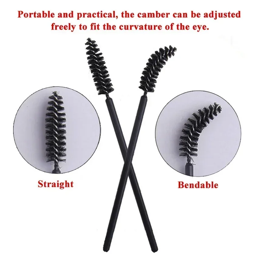 50/500pcs Disposable Eyebrow Eyelash Brushes Wands Eyelash Spoolies Applicator for Eyelash Extension Makeup Tool Wholesale