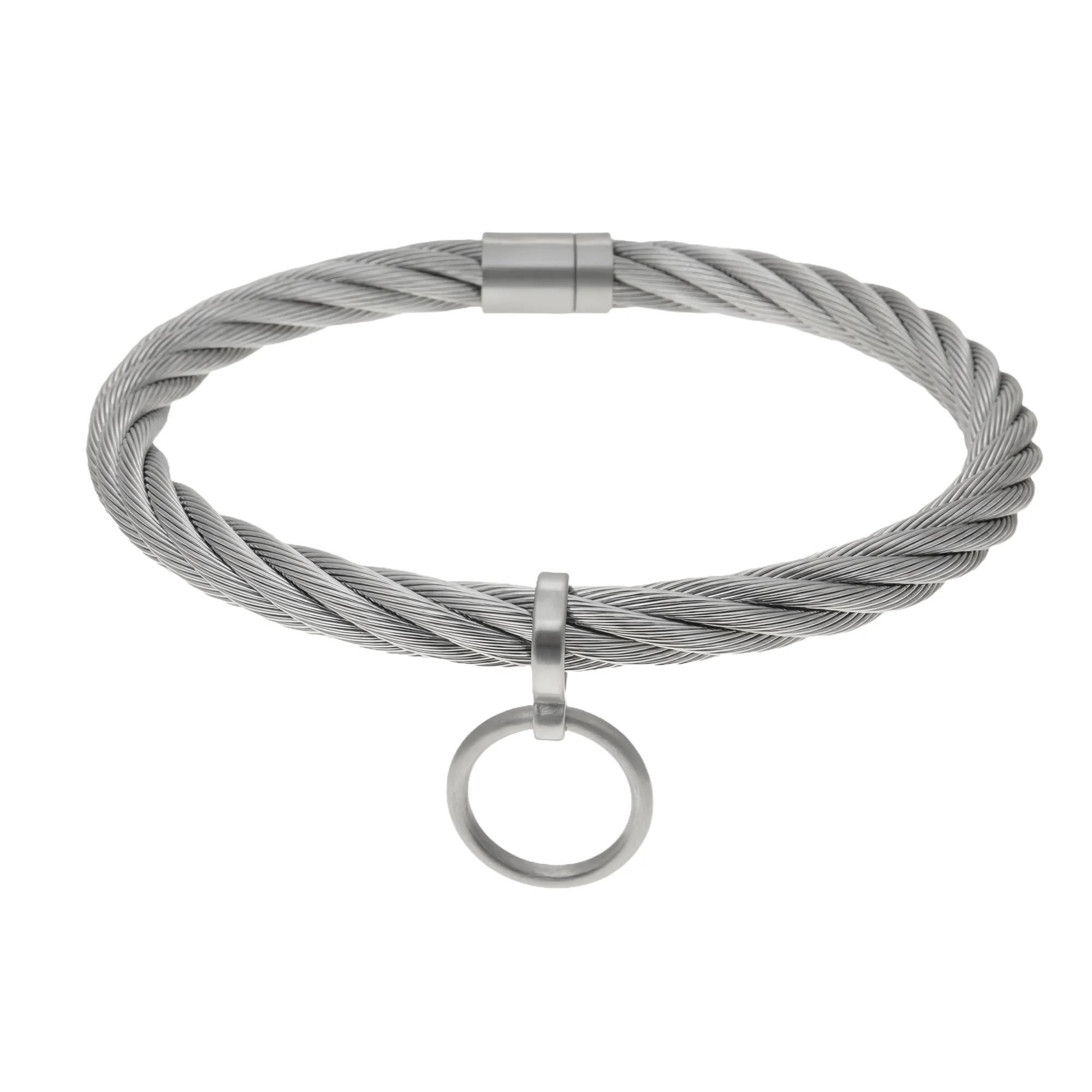 Wirerope stainless steel slave collar lockable choker women necklace torques fashion jewelry