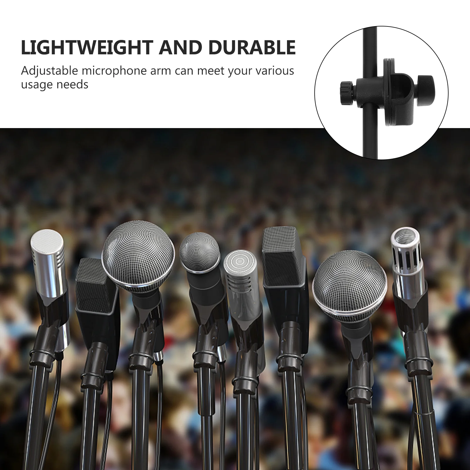 Microphone Stand Tilting Rotating Boom Arm with Clamp 360-Degree for Home Mobile Holder