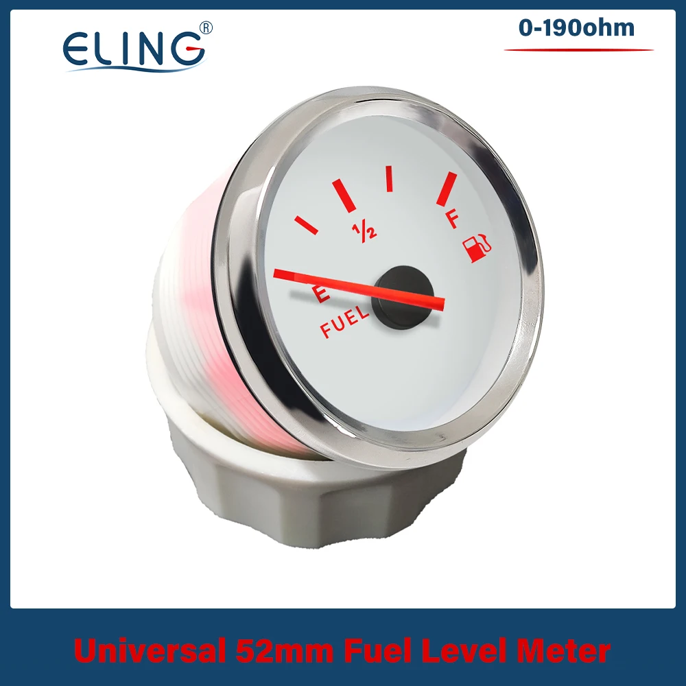 ELING Newest 52mm Fuel Level Gauge and Sensor 0 190 ohm 240 33 ohm