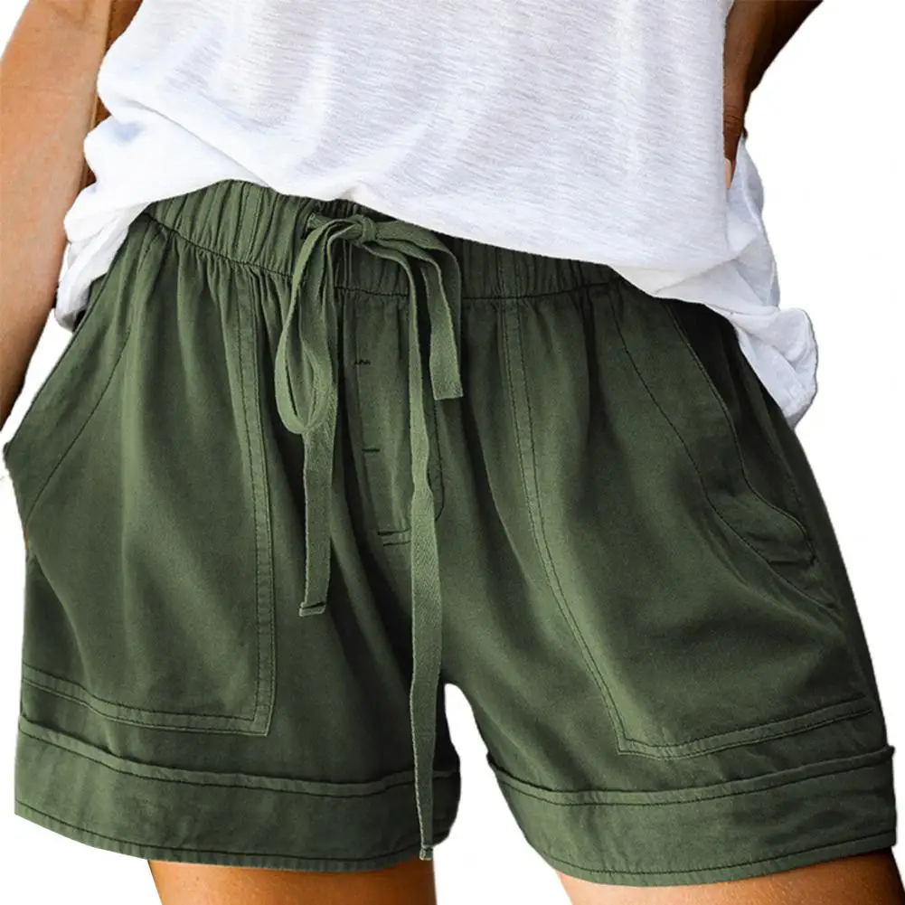 plus size clothing Solid Color Shorts Women Elastic High Waist Woman Shorts Summer Casual Short Women Loose Hot Shorts Plus Size Femme Shorts workout shorts