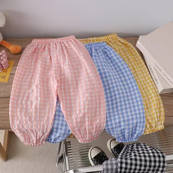 Abbigliamento per bambini Estate Nuovo Abbigliamento da esterno per bambini Pantaloni antizanzare Pantaloni casual sottili per ragazzi e ragazze 1