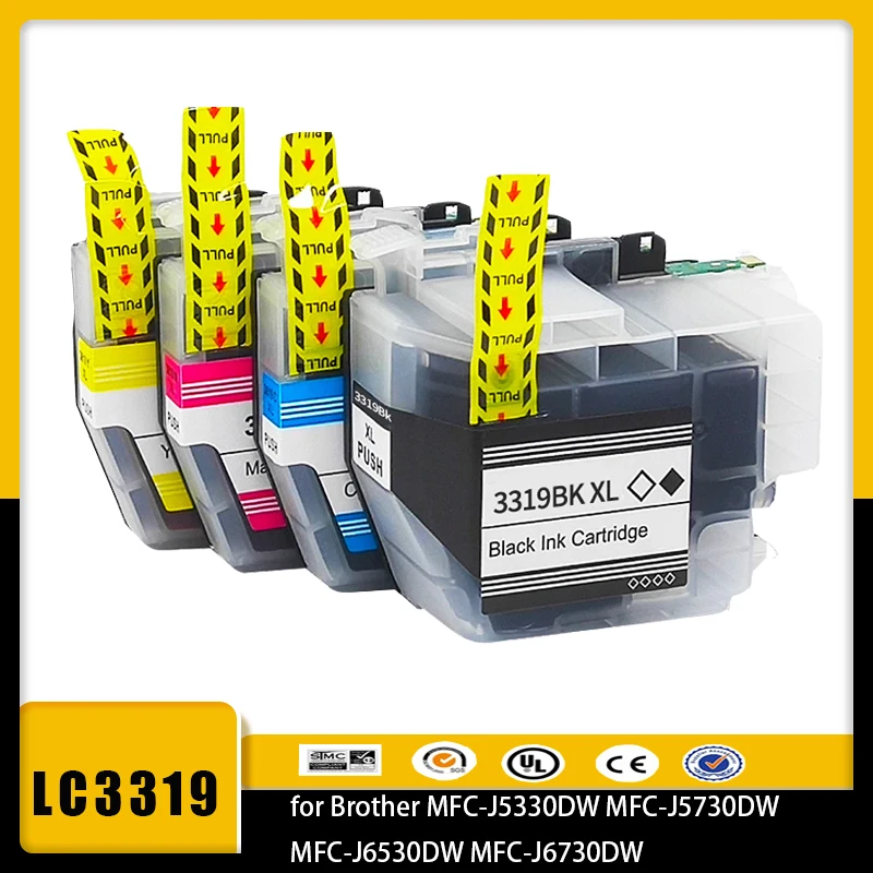 

Картридж для струйных принтеров Vilaxh LC3319 LC3319XL LC3317, совместим с Brother MFC-J6530DW J6930DW J5330DW J5730DW J6730DW