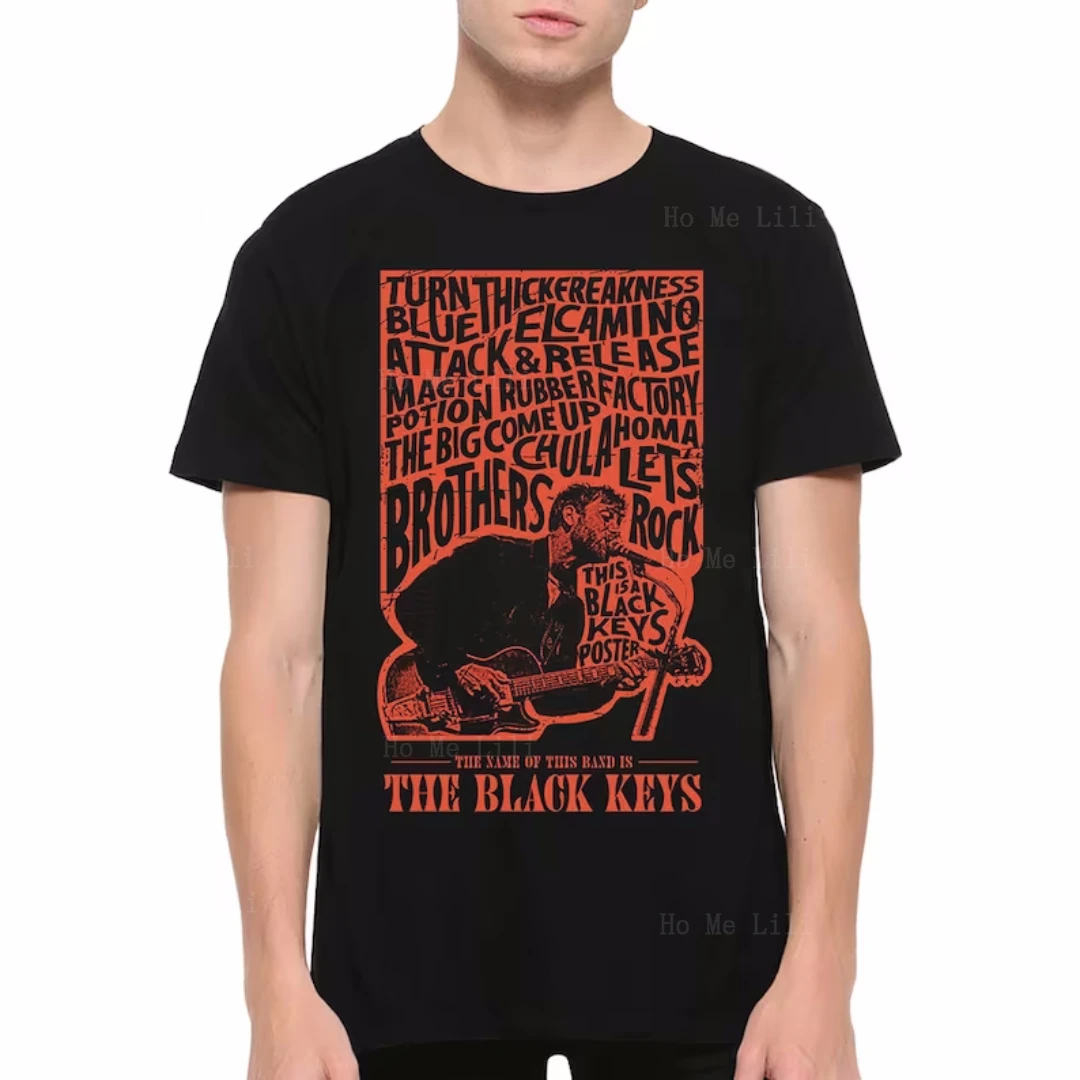 The Black Keys Art 100% Cotone Tee Men'S Tutte Le Taglie Tshirt Uomo Cotone Personalizzato