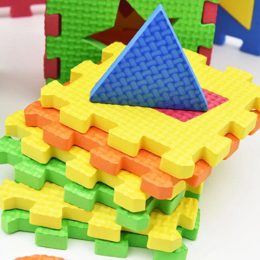 3D EVA Foam Puzzle Game DIY Geometric Shape Puzzle Learning Education Toys for Children Kids Birthday Gift