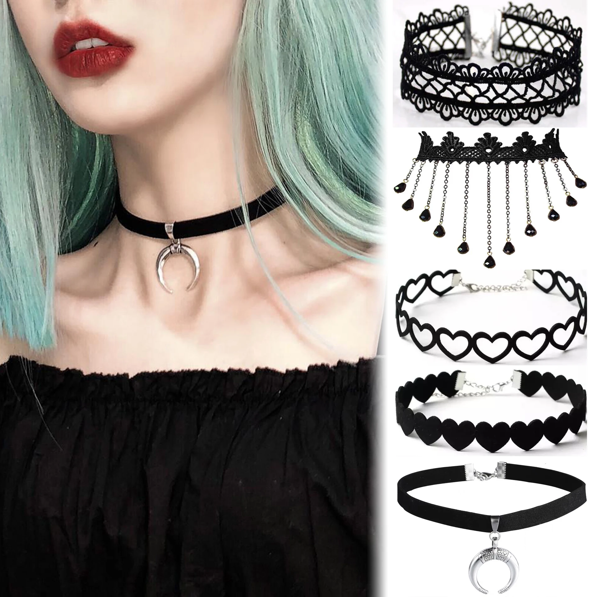 Korean Fashion Velvet Choker Necklace for Women Vintage Sexy