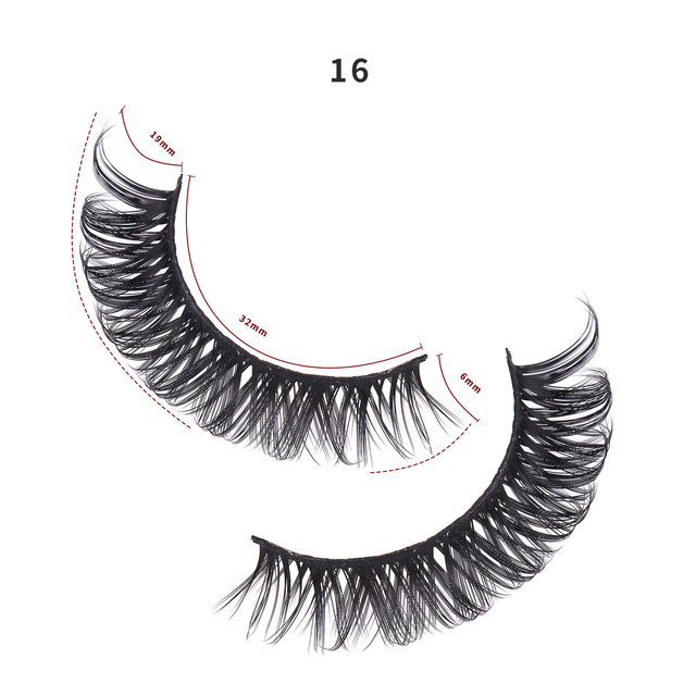 Curl 5 Pairs False Eyelashes Russian volumes 3D Fluffy Mink Lashes Reusable Fake Lashes russian lashes extensions faux cils