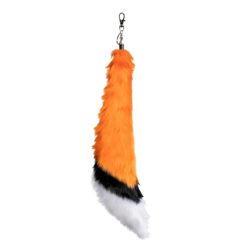 OuryTech Vosstaart, 2 stuks Therian Staart en Vos Hanger, Pluizige