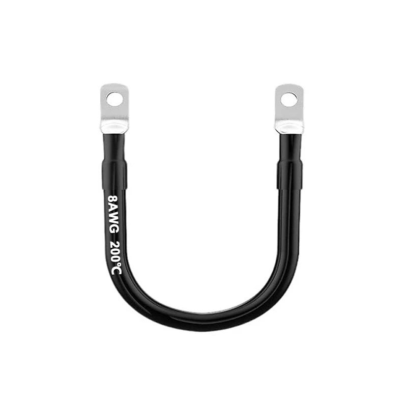 자동차 배터리 연결 라인 케이블, 8 AWG 소프트 실리콘 주석 도금 구리 와이어, M6, M8, M10, 인버터 자동차 태양열 연결, 2 개