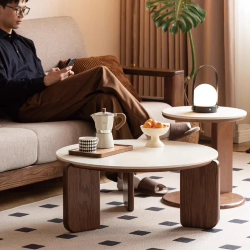 Round Wooden Sofa Table Contracted Practical Coffee Sofa Table Creative Stylish Mesa De Centro Sala Furniture Living Room