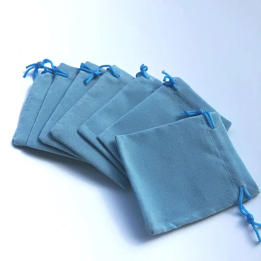 200 Pieces Velvet Dust Bag Black Multi-Color 10x12 Cm 7x9 Cm 5x7 Cm Drawstring Gift Packaging Small Jewelry Storage Bags