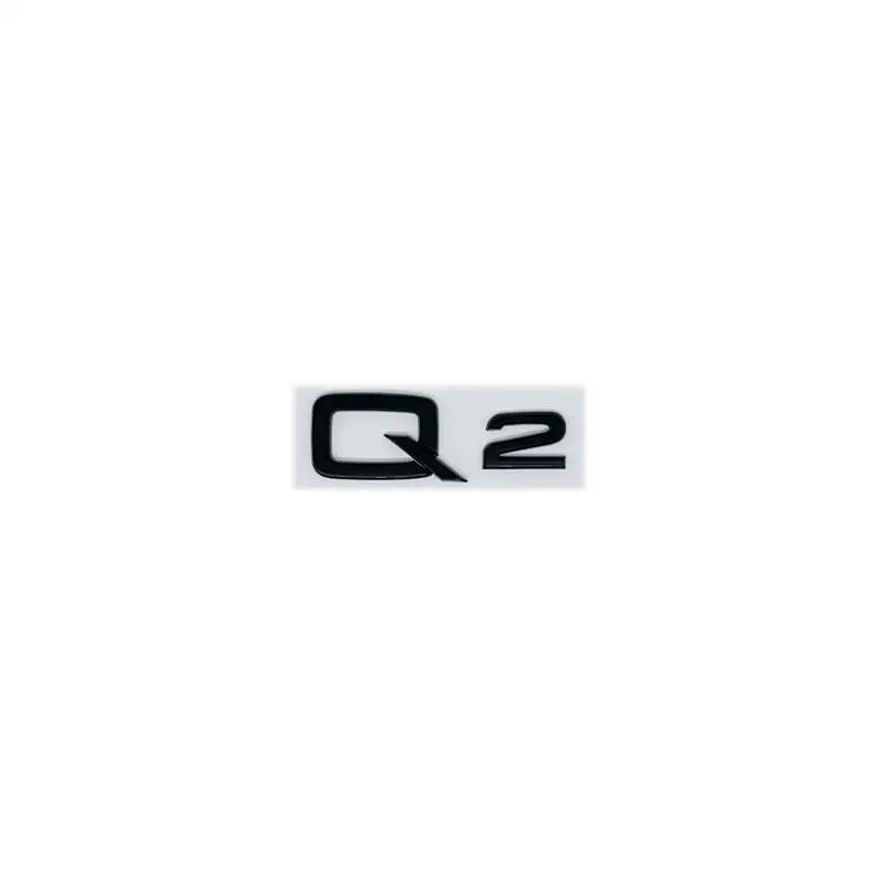 3D Black/Silver ABS Emblem - Numbers & Letters Logo Sticker