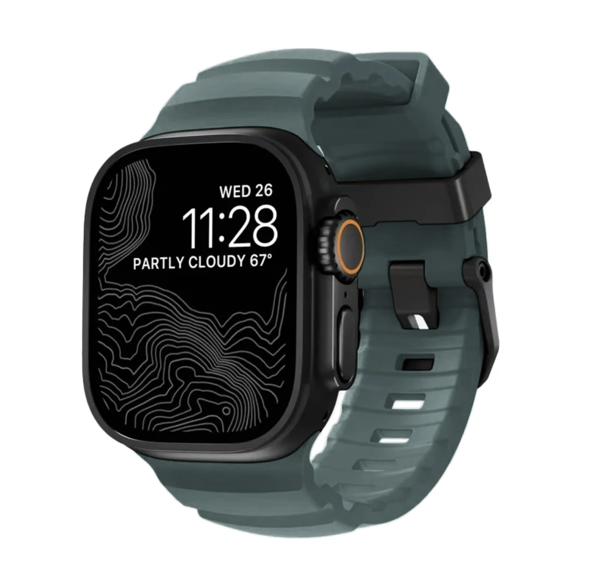 Sporty Titanium Silicone Bracelet Strap