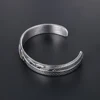 Fashion Retro Personality Eagle Bracelets Punk Trend 316L Stainless Steel Feather Open Bracelet for Men Women Jewelry Wholesale 4