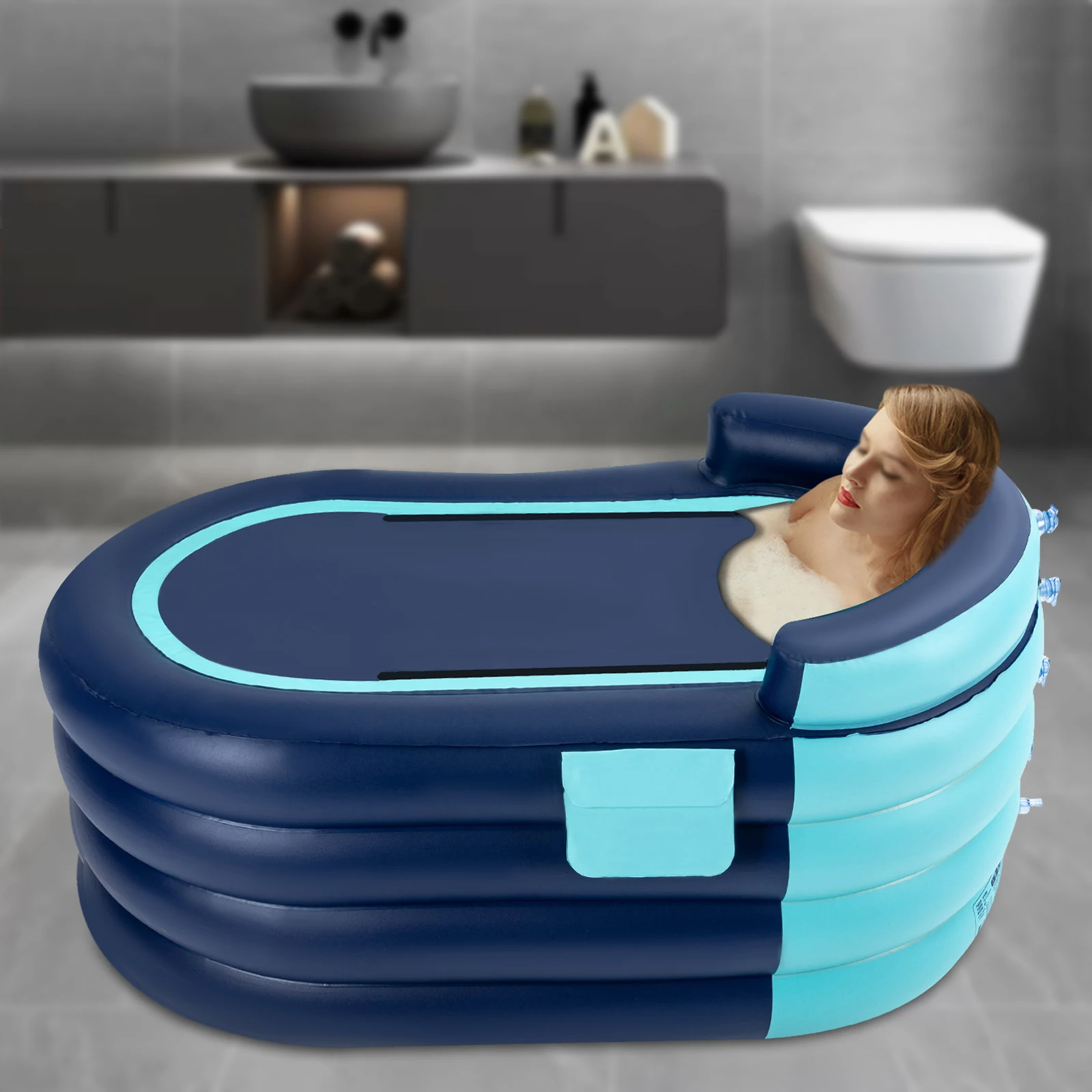 Ice Bath Folding Portable Adult Inflatable Bathtub Spa Warm Bath