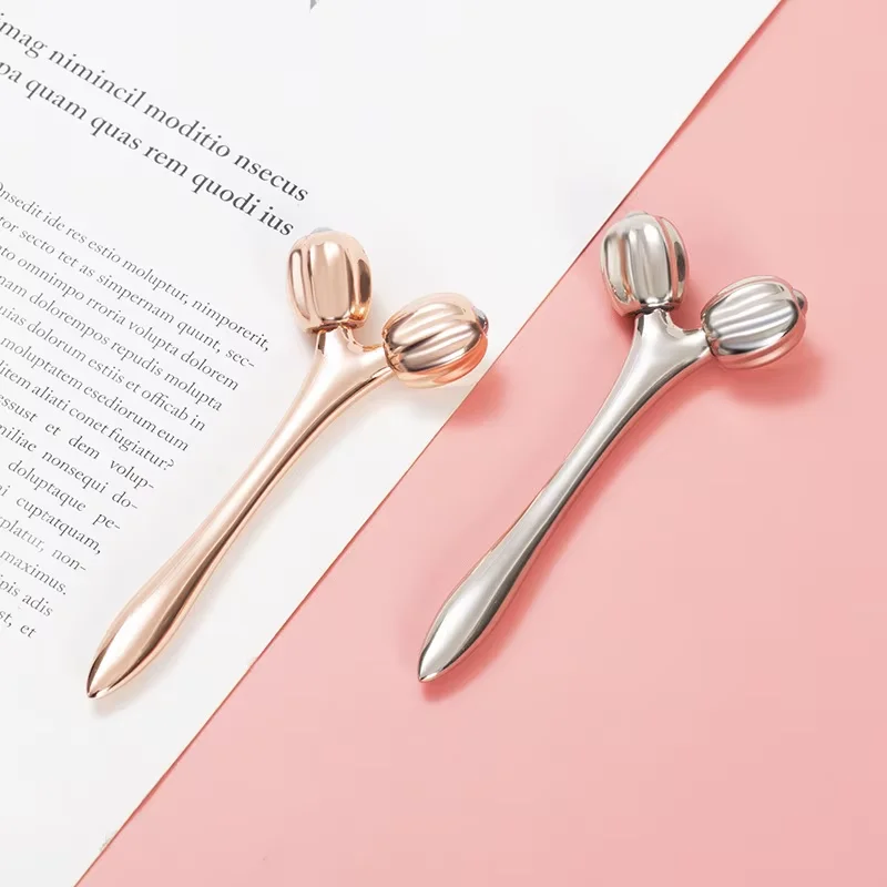 3D Roller Face and Neck Massager - Y-Shaped Skin Care and Lifting Tool with 360° Rotation