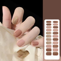 22finger Flash Sequin Nail Polish Gel Film ins Wind Waterproof Lasting Nail Sticker 1