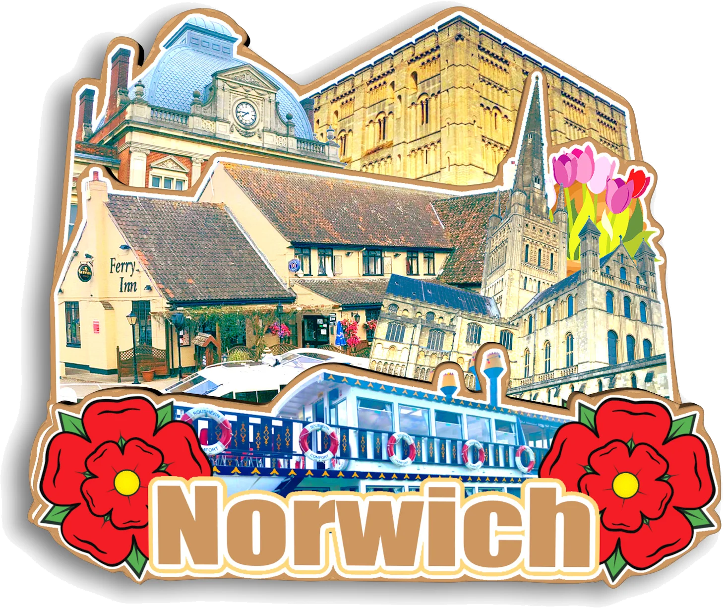 Windsor Sheffield Cardiff Nottingham Newcastle Leicester Plymouth Norwich AberdeenUK Fridge Magnet Travel Souvenir Gift