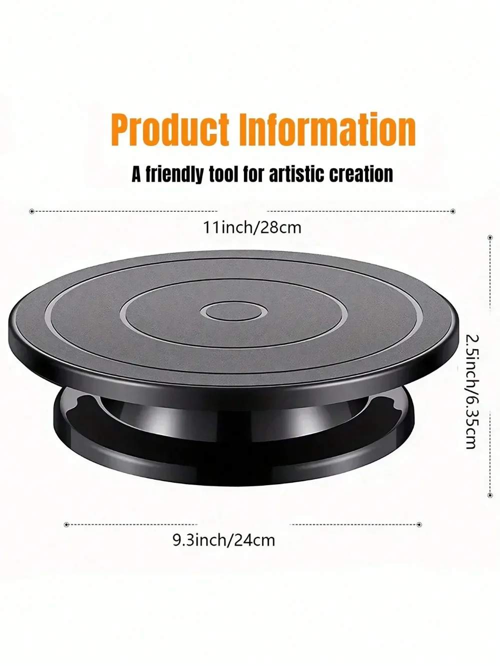 Cake Turntable Anti-Skid Base For Carving Pottery Painting Cake Decoration Suitable For Baking And Pottery Lovers