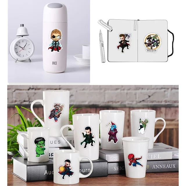 10/30/50/100PCS Disney Marvel The Avengers Cute Super Hero Cartoon Stickers Graffiti Decals Laptop Car Bike Toy Sticker for Kids 6
