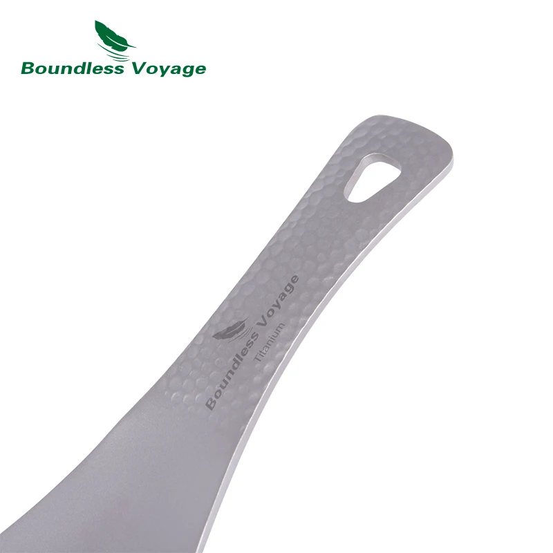 Boundless Voyage 티타늄 쌀 숟가락 초경량 휴대용 내구성 야외 캠핑 가정용 쌀 삽 숟가락 쌀 숟가락 두꺼운