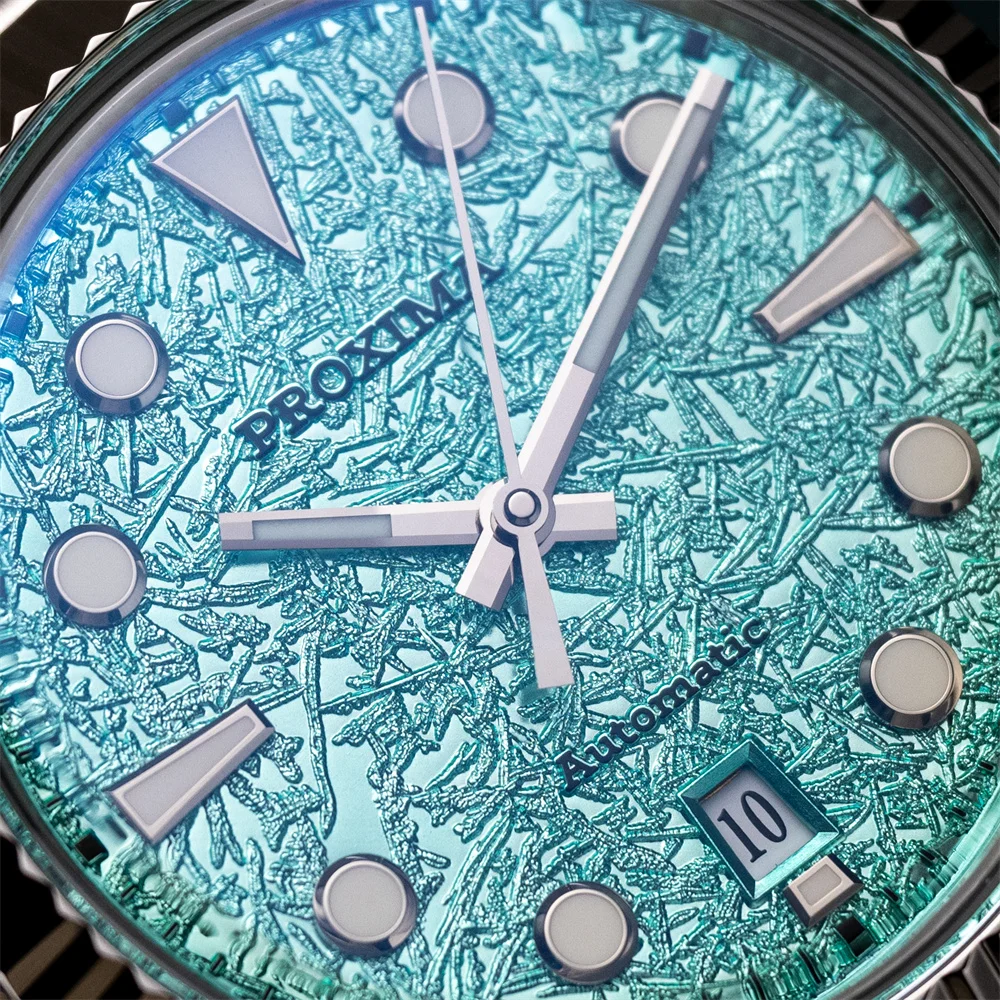 Proxima PX1700-2BN Men Watch 39mm Fashion Ice Flower Texture Dial