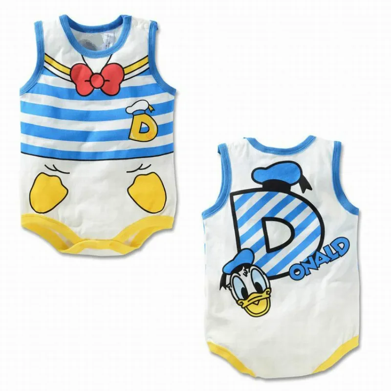Summer Baby Boy Rompers Infant Sleevless Cartoon Mickey Minnie Girl Romper Newborn Cotton Jumpsuit Outfit Pajamas Bebe Clothes
