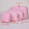 RTS Stock Nylon Waterproof Personalized Glitter Letter Patches Custom Women Girl Wedding Birthday Gift Makeup Cosmetic Pouch Bag 4