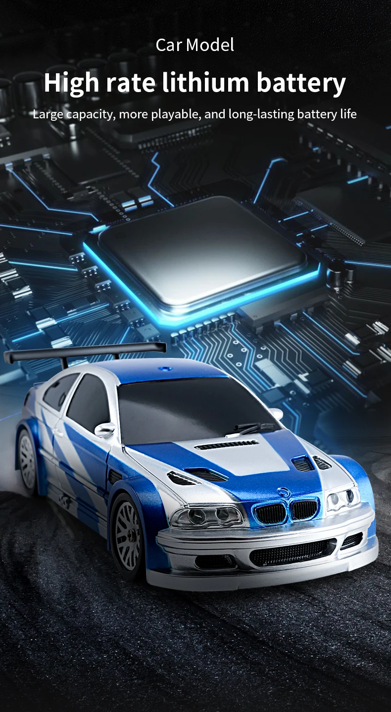Upgraded 143 RC Drifting Car - High Speed 4WD Radio Control Mini Vehicle