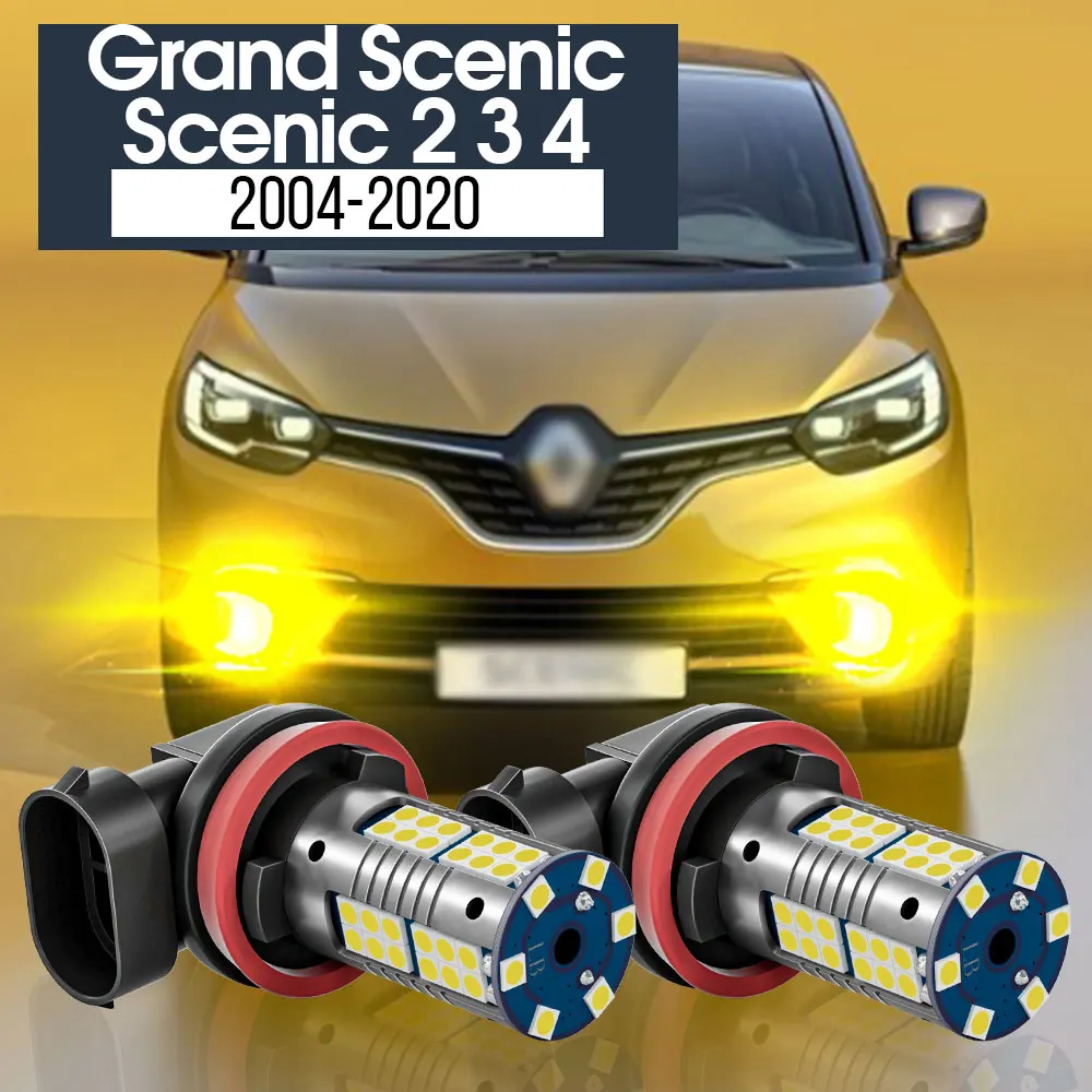 

2x LED Fog Light Lamp Blub Canbus Accessories For Renault Scenic Grand Scenic 2 3 4 2004-2020 2010 2011 2012 2013 2014 2015 2016