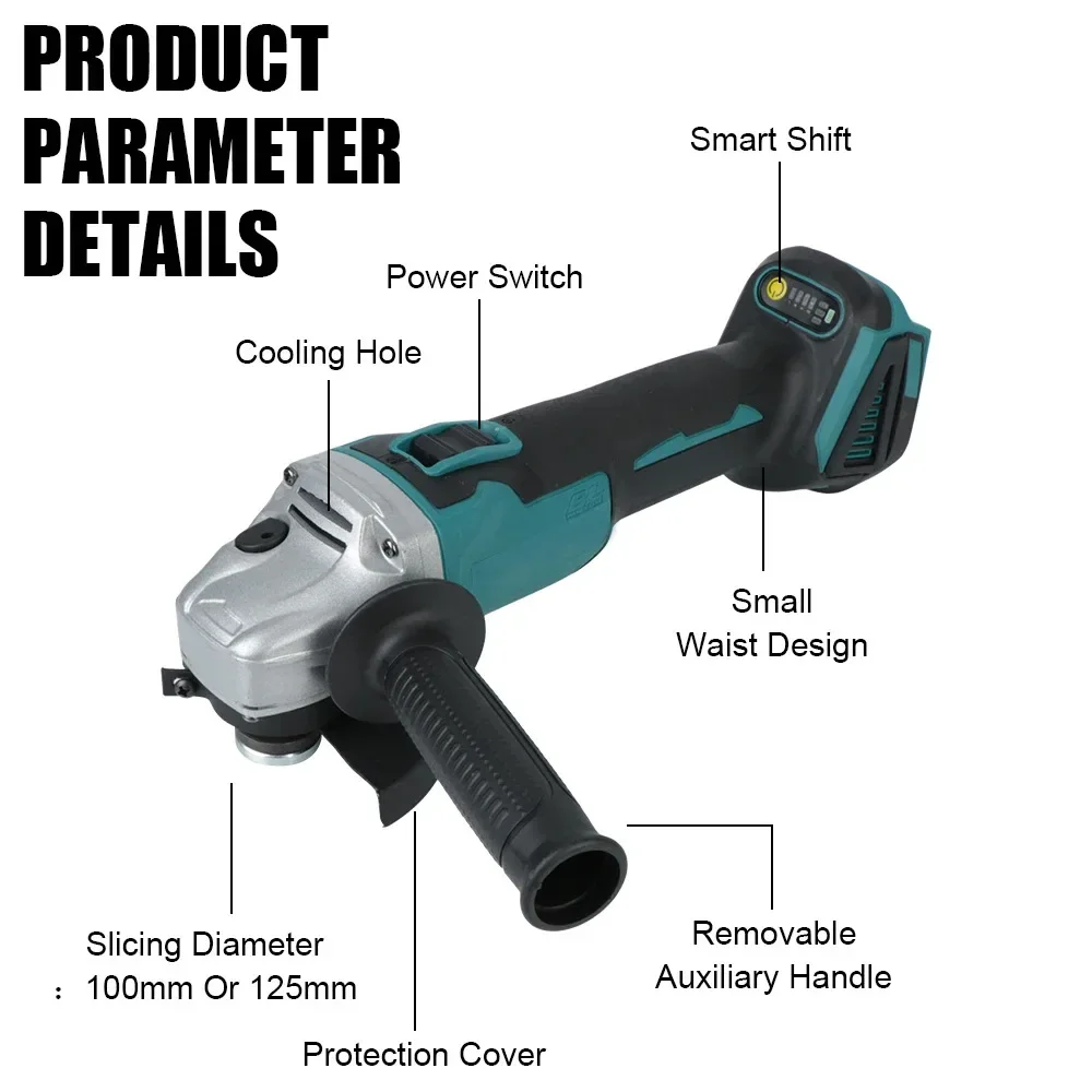 For 18v Makita power tools Grinder Tool Wireless Power Tools Electric Grinder Angle Brushless Sander Angle No Battery