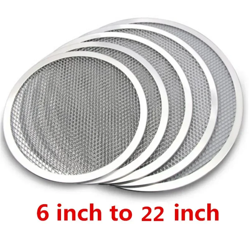 Non-stick-Pizza-Screen-Pan-Baking-Tray-Metal-Net-New-Seamless-Aluminum ...