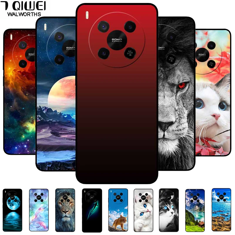 Lion Cat Black Soft Silicone Fashion Phone Case - Protective TPU Coque