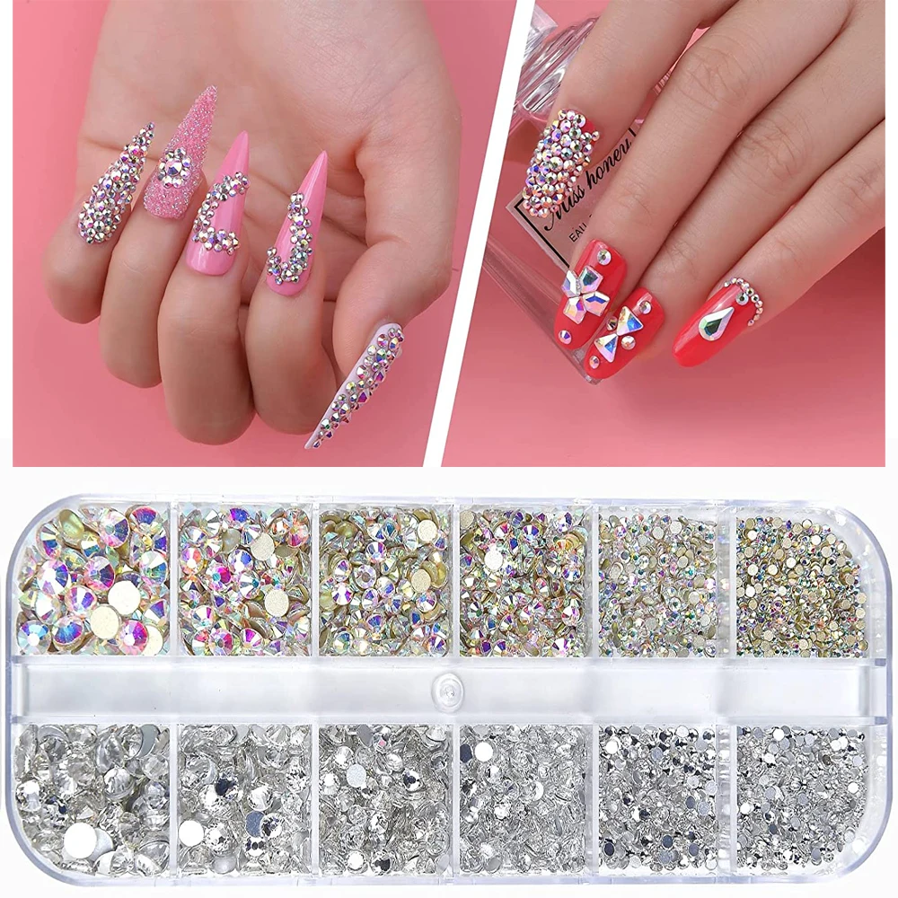 3mm clear silver rhinestones,home decoration colorful loose rhinestones  point back stones nail art crystals color mix ss12 - AliExpress