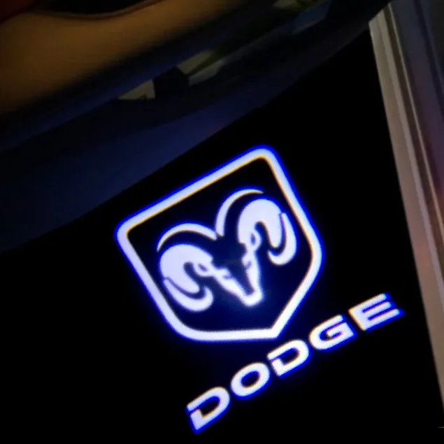 2 Stück Autotür Logo LED Licht projektor für Dodge Challenger Srt Dämon  Scat Pack RT Emblem Ghost Shadow Höflichkeit Willkommen lampe - AliExpress