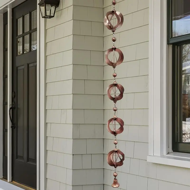 Creative Birds On Cups Metal Rain Chain Rain Catcher For Gutter Roof Decoration Metal Drainage Chain Downspout Tool