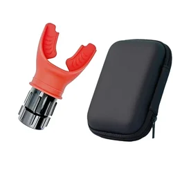 Breathing Trainer Lung Fitness Equipment with Silicone Expiratory Exercise Device and Storage Box (Red with box)