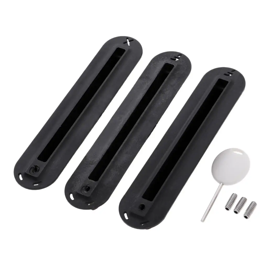 3pcs/Set PVC Surfing Surf Tri- Box Future Thruster Fin Boxes Accessories