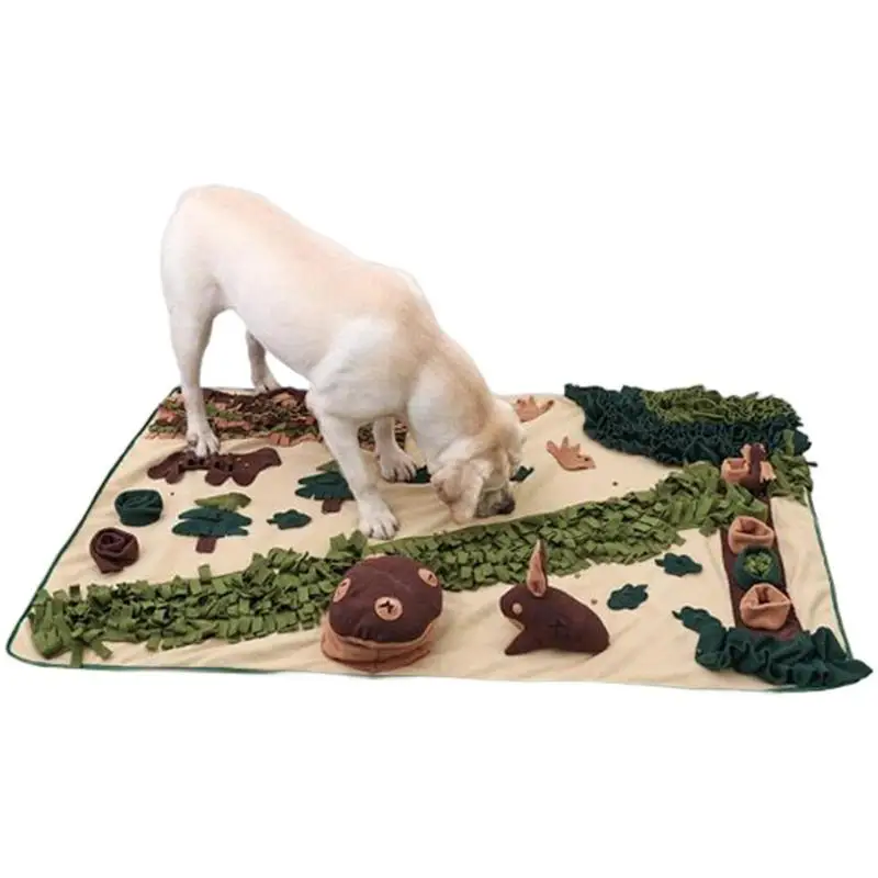 

Pet Dog Snuffle Pad Nose Smell Training Sniffing Pad Dog Puzzle Toy Feeding Bowl Food Dispenser Treats Mat Washable Dog Carpet