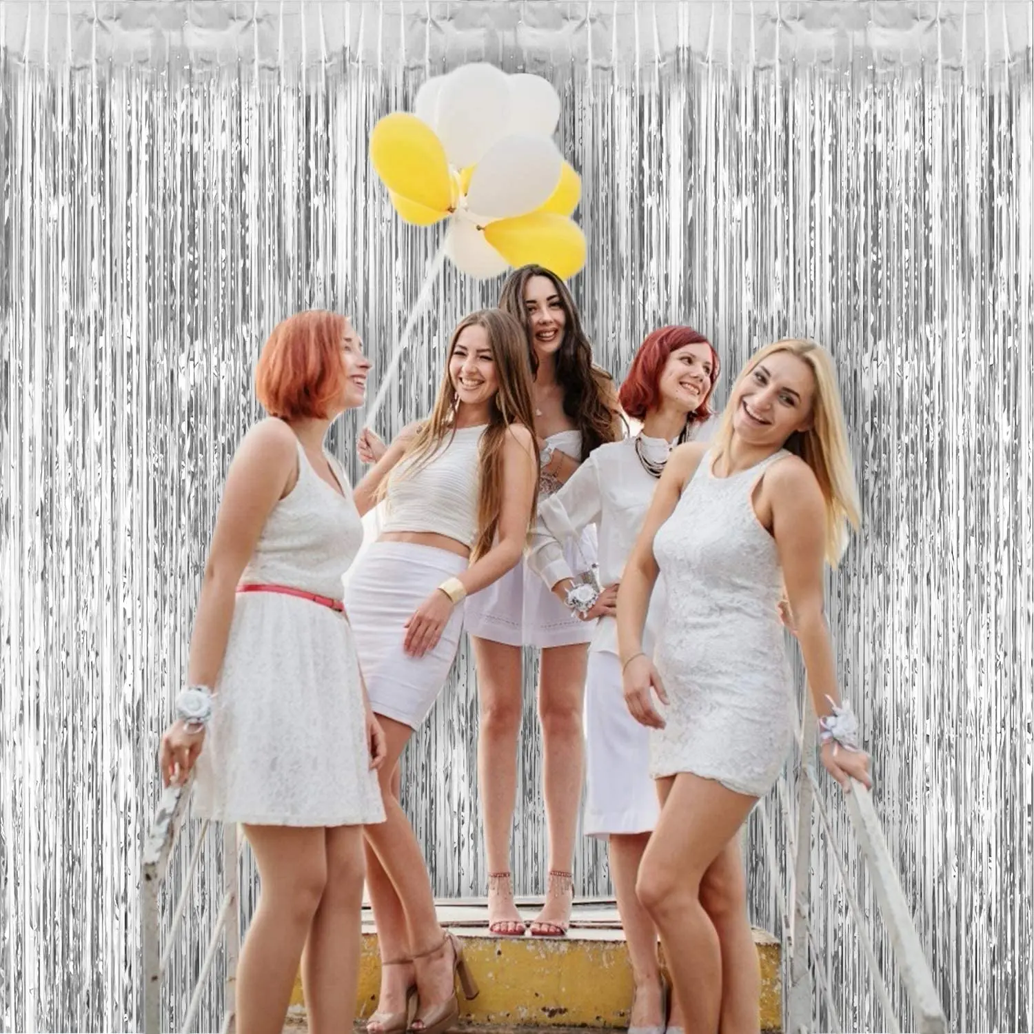 Tinsel Curtain 2Pcs 2m Kids Birthday Wedding Bachelorette Party Tassel Background Decorations Bridal Baby Shower New Year