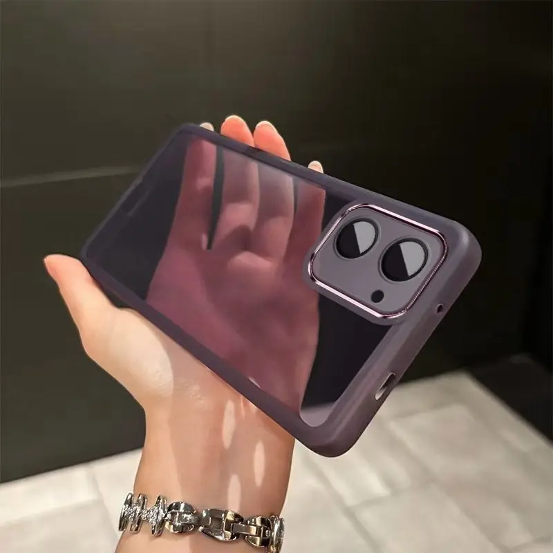 Shookproof Plating Back Phone Case with Enhanced Corners Protection