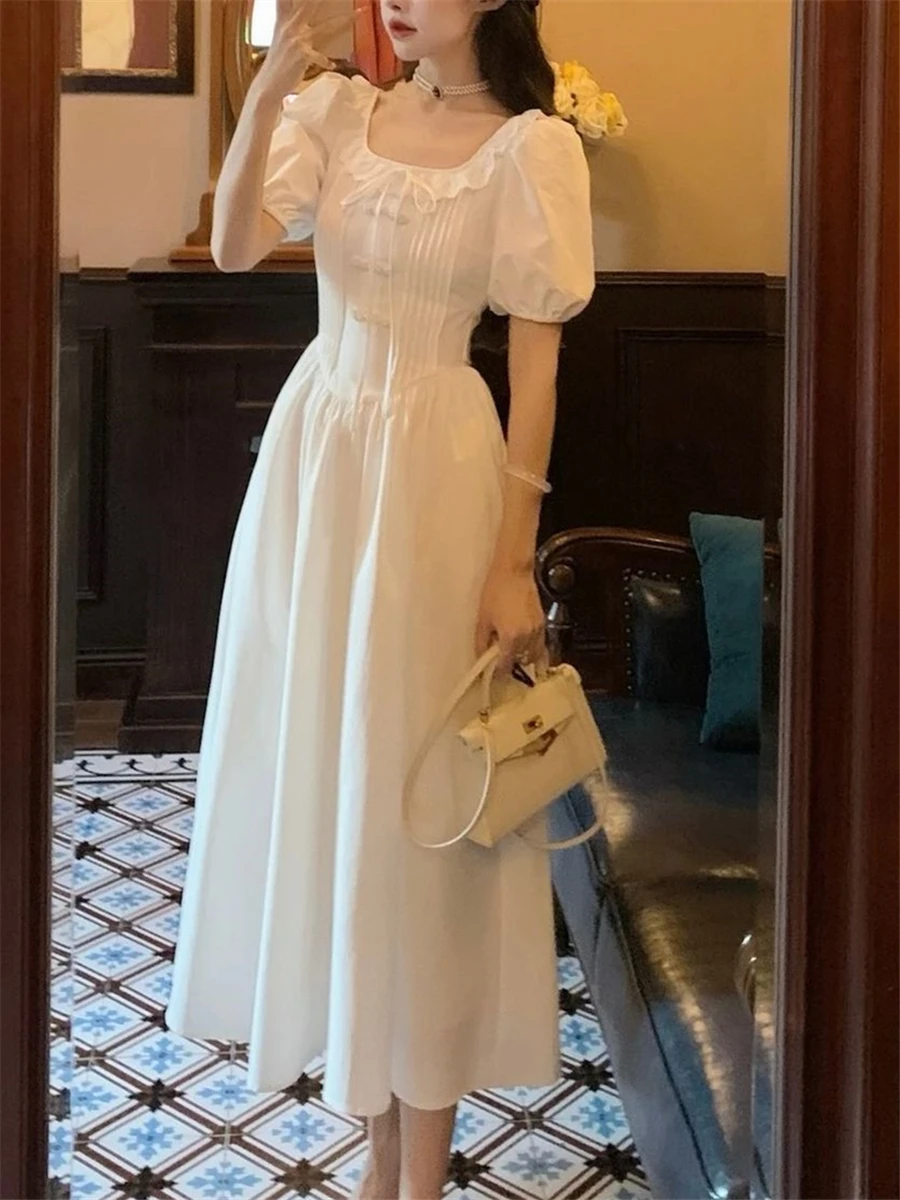 Midi Dress Women Summer 2023 New Fashion Elegant Casual