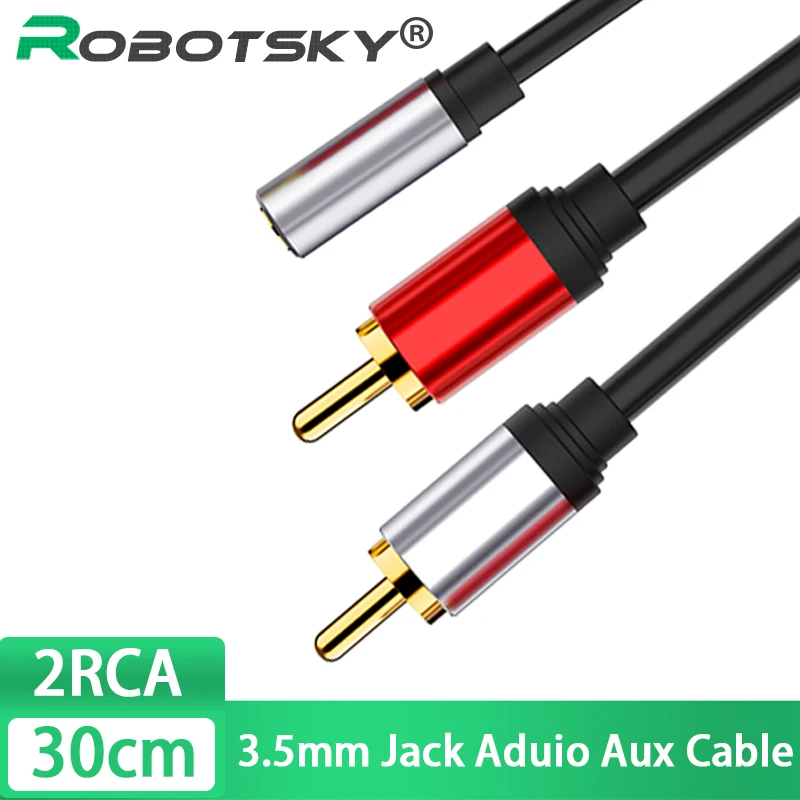 Cable RCA macho a hembra de 3,5mm, cable auxiliar de audio de 3,5mm, para MP3, Edifer, teléfono