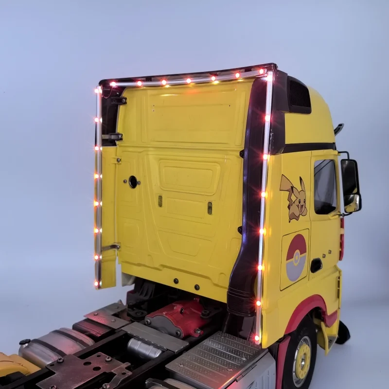 Decoration Back Lamp Bar LED Side Lights for Tamiya 1/14 RC Truck Benz Actros 56335 56348 Tractor Trailer Degree DIY Parts 5