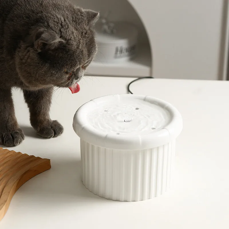

Поилка-фонтанчик для кошек, дозатор воды для домашних животных, керамические поилки для собак, поилка для кошек с фильтром, супер бесшумные USB принадлежности для домашних животных
