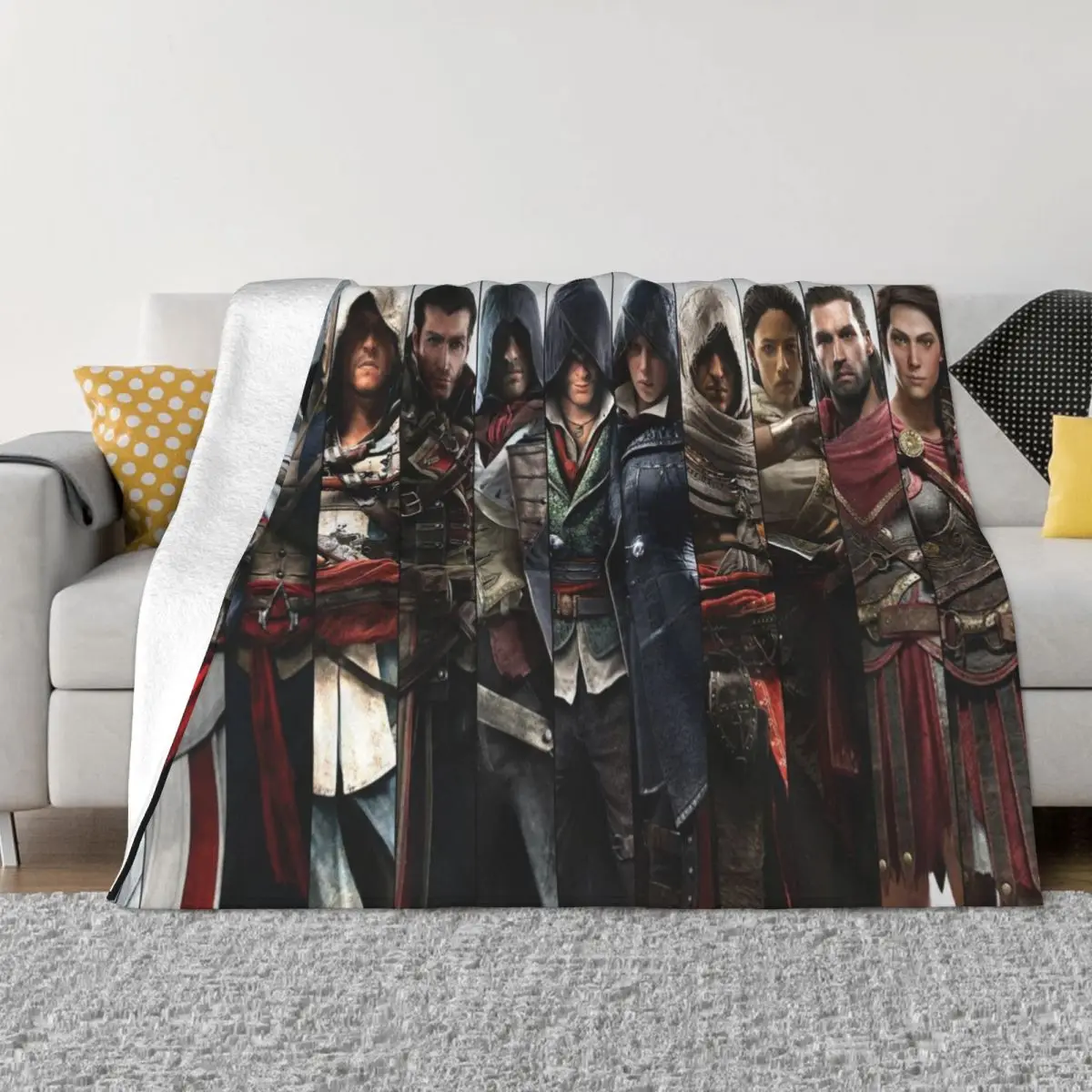 Assassins Creed Mirage Coperta Da Gioco Flanella Primavera Autunno Multifunzione Coperta Super Morbida Per Divano Copriletto Esterno