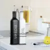 500ml 17oz Oil and Vinegar Dispenser Set with Caddy Holder Vinegar Bottle Black & White Dispenser Bottle Glass Set for Farmhouse 2