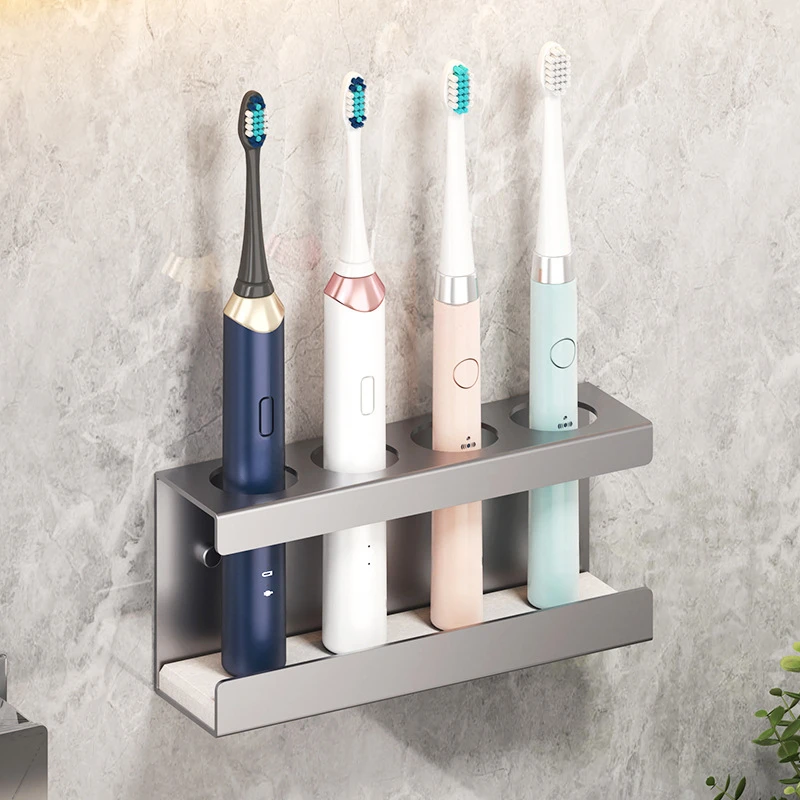 Toothbrush Holder Wall-mounted Toothbrush Holder with Diatom Base Bathroom Storage Shelf for Toothbrush and Toothpaste No Drilling Required